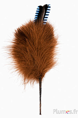 Samenstelling in veren Nr. 17 - lengte 15 cm - natuurlijk